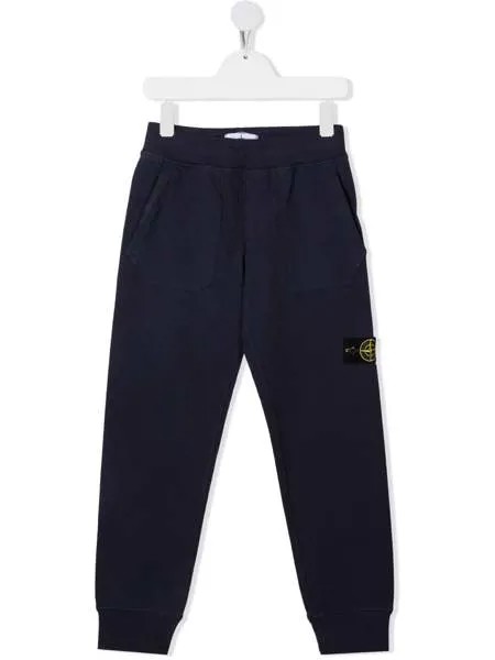 Stone Island Junior спортивные брюки с нашивкой-логотипом