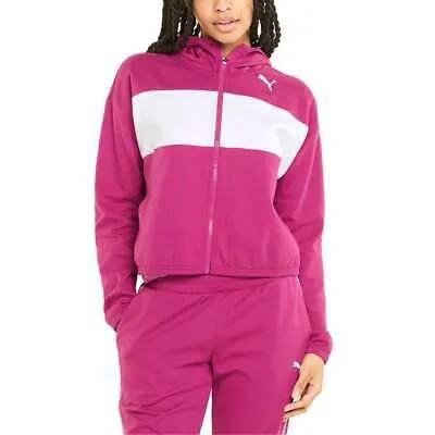 Puma Modern Sports Full Zip Hoodie Женская розовая повседневная верхняя одежда 84710614