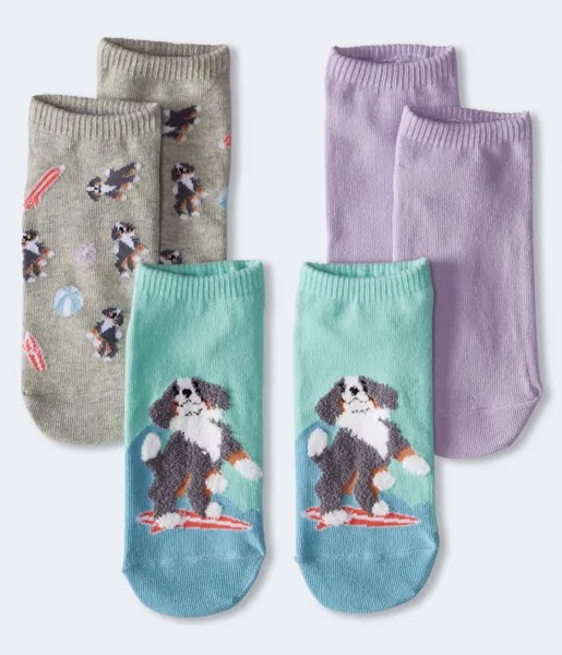 Носки для серфинга до щиколотки для собак, комплект из 3 шт. Aeropostale, серый