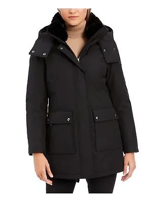 CALVIN KLEIN Womens Black Parka Winter Jacket Coat S