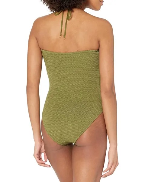 Купальник Seafolly Sea Dive Bandeau One-Piece, хаки