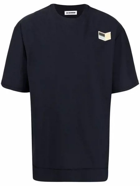 Jil Sander футболка с нашивкой-логотипом