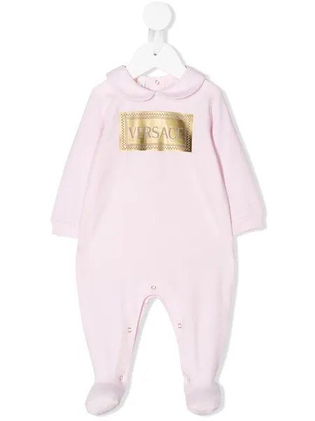 Versace Kids пижама с логотипом и длинными рукавами