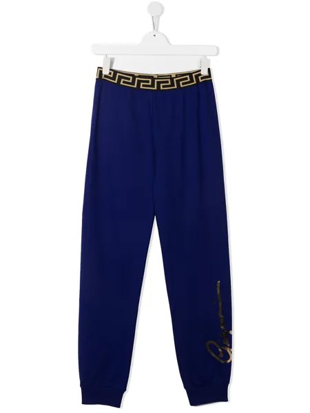 Versace Kids спортивные брюки с логотипом
