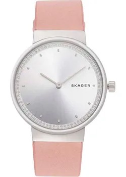 Швейцарские наручные  женские часы Skagen SKW2753. Коллекция Leather