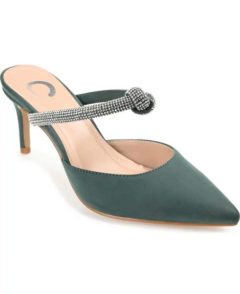 Женские туфли Lunna на каблуке со стразами Journee Collection, зеленый