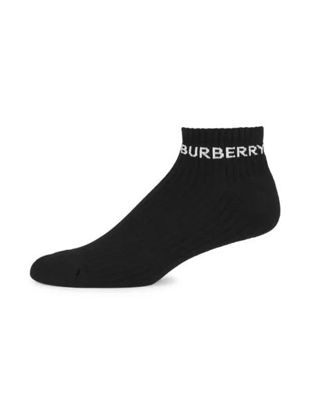 Трикотажные носки до щиколотки с логотипом Burberry, черный