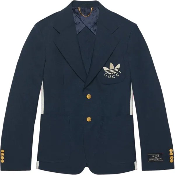 Мужской деловой костюм Adidas X темно-синий Gucci, темно-синий