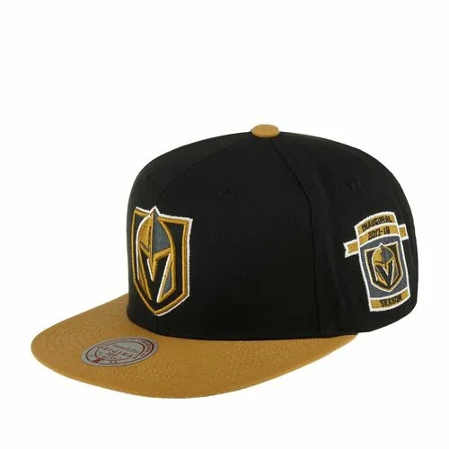 Бейсболка Mitchell & Ness, размер 0, черный/золотой