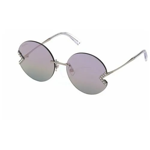 Солнцезащитные очки SWAROVSKI, серебряный, серый