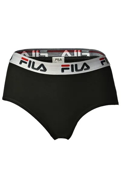 Хипстерское бикини с логотипами на талии Fila, черный