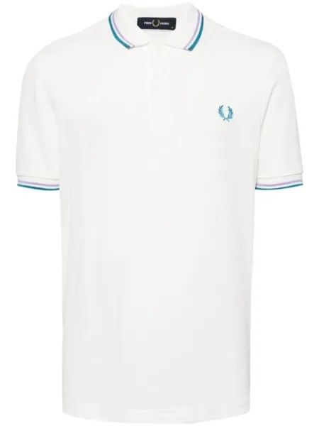 Fred Perry рубашка поло с вышитым логотипом, белый