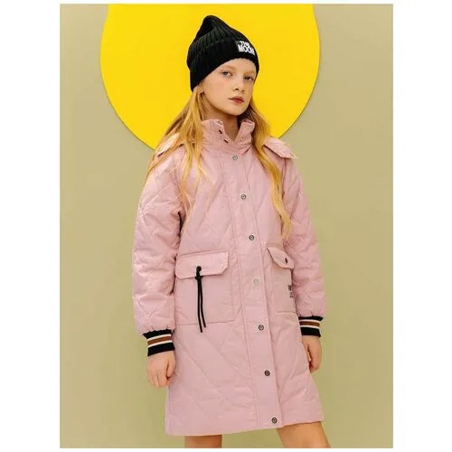 Пальто L'addobbo, демисезонное, водонепроницаемое, размер 152, розовый