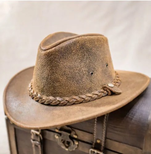 Кожаная шапка Urban Outfitters Henschel Outback Кожаная плетеная шляпа S НОВИНКА