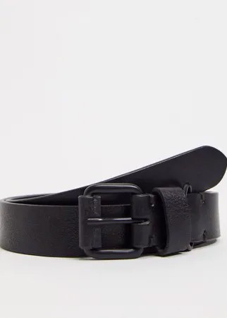 Кожаный ремень с D-образной пряжкой Bolongaro Trevor-Черный цвет