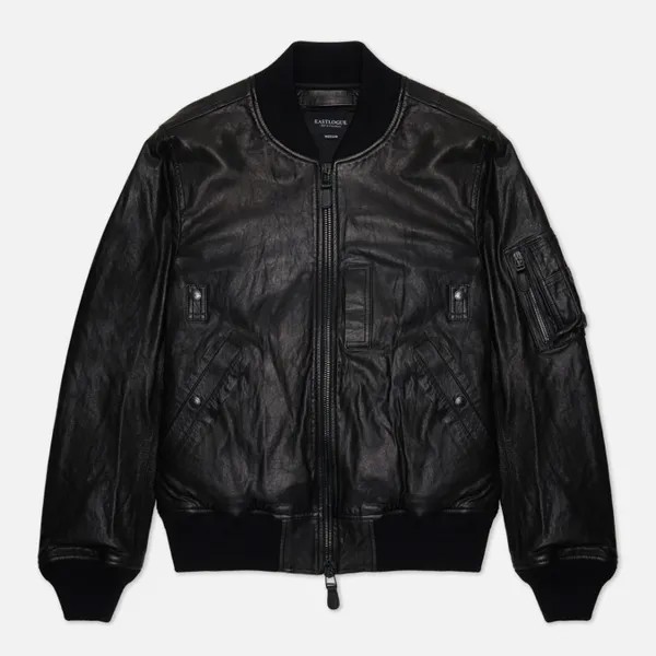 Мужская куртка бомбер EASTLOGUE MA-1 Leather чёрный, Размер S