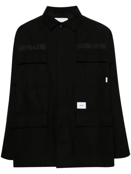 WTAPS рубашка JMOD 02 с логотипом, черный