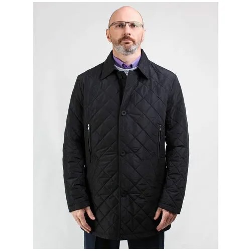 Куртка Naviator демисезонная, силуэт прямой, без капюшона, стеганая, карманы, размер (52)182-104-88, черный
