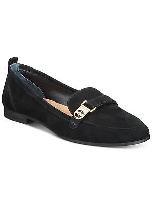 ALFANI Женские черные кожаные лоферы без шнуровки Axtonn с круглым носком на блочном каблуке 7,5 м