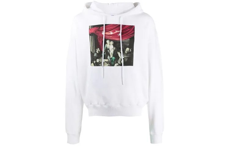 Толстовка с капюшоном «Картина Караваджо» Off-White, белый