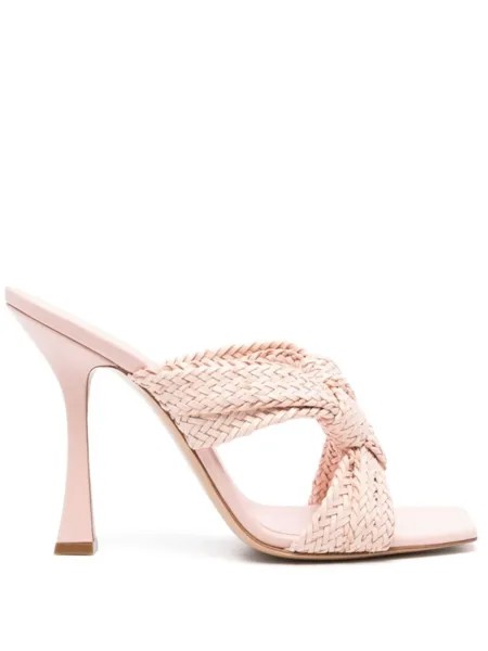 Casadei плетеные мюли Minou 125, розовый