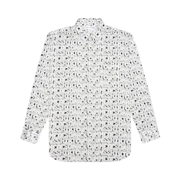 Рубашка Comme des Garçons SHIRT x KAWS Classic Printed Shirt Print E 'White', белый