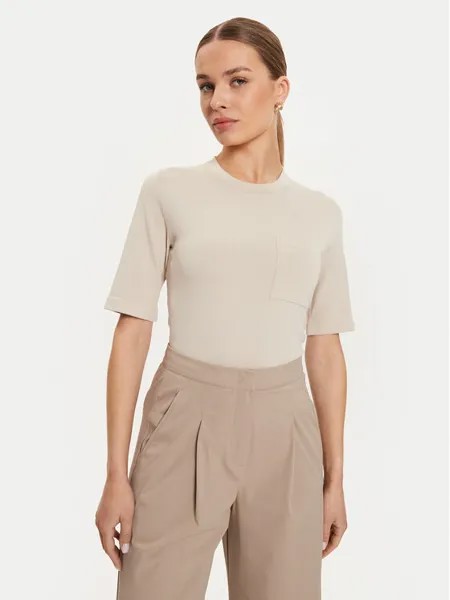 Футболка стандартного кроя Max Mara Leisure, бежевый