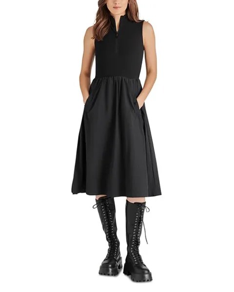 Комбинированное платье без рукавов Berlin STEVE MADDEN, цвет Black