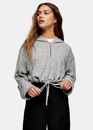 Серый худи с начесом Topshop Petite