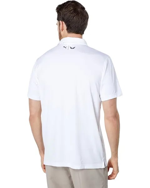 Поло Puma Volition Paisley Pocket Polo, цвет Bright White/Ski Patrol