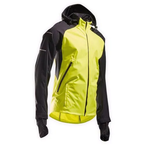 Куртка для бега KIPRUN WARM REGUL мужская черно-зеленая KIPRUN Х Decathlon Лайм/Черный S