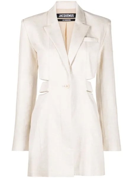 Jacquemus платье мини La Robe Bari, нейтральный цвет