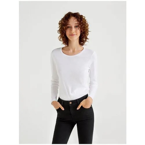 Футболка из хлопка с длинным рукавом United Colors of Benetton для женщин 23P-3GA2E16F9-143-XL