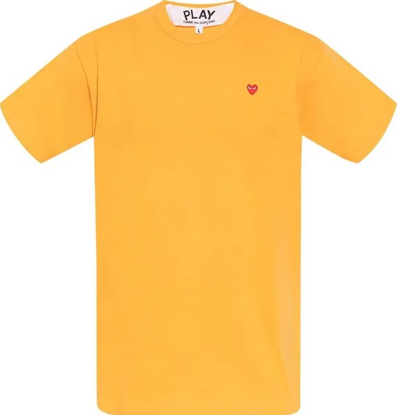 Футболка Comme des Garçons PLAY Small Heart T-Shirt 'Yellow', желтый