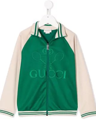 Gucci Kids бомбер с вышивкой Gucci Tennis