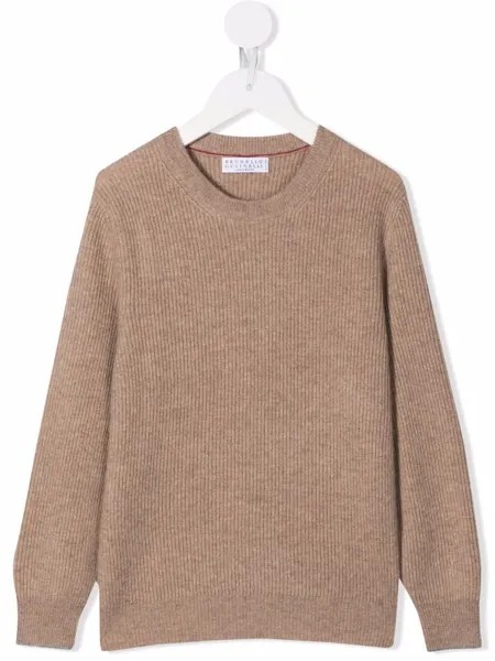 Brunello Cucinelli Kids джемпер в рубчик