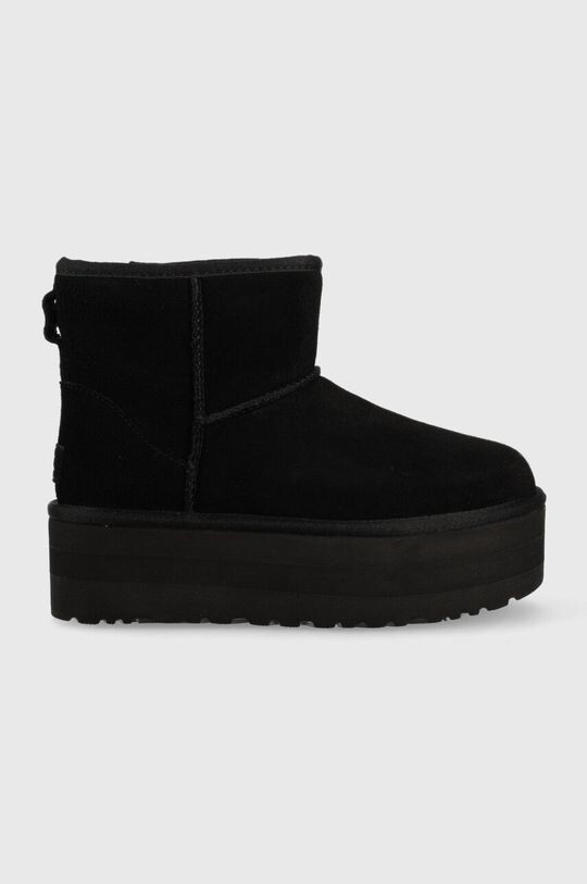 Кожаные зимние ботинки W Classic на мини-платформе Ugg, черный