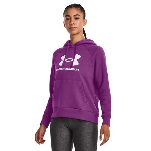 Худи Under Armour Rival Fleece Big Logo, фиолетовый