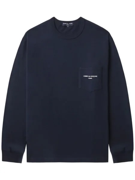 Comme des Garçons Homme толстовка с логотипом, синий