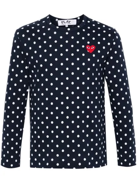 Comme Des Garçons Play футболка в горох, синий