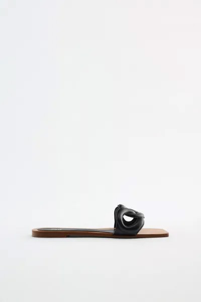 Сланцы женские ZARA 177646 черные 35 RU (доставка из-за рубежа)
