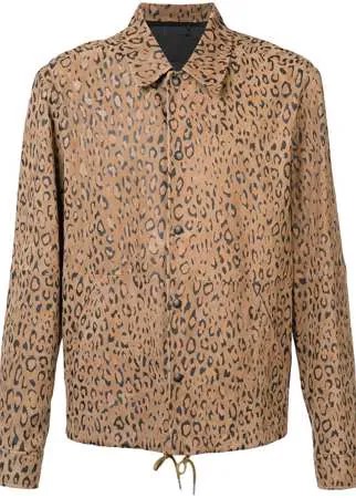 Alexander Wang куртка рубашечного фасона с леопардовым принтом