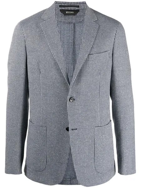 Z Zegna однобортный пиджак в клетку