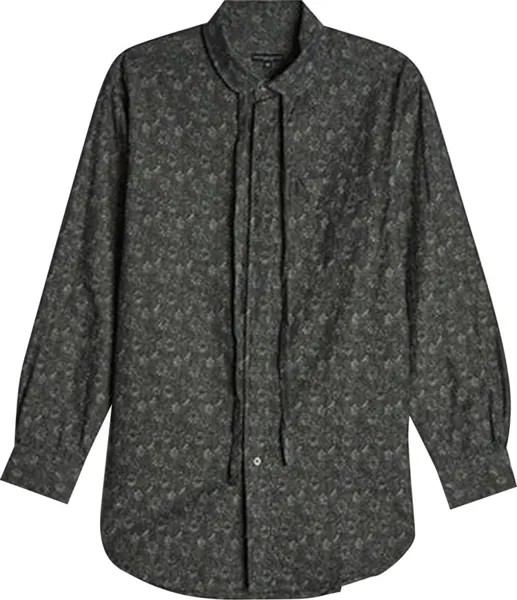 Рубашка Engineered Garments Rounded Collar Shirt 'Grey Floral', серый