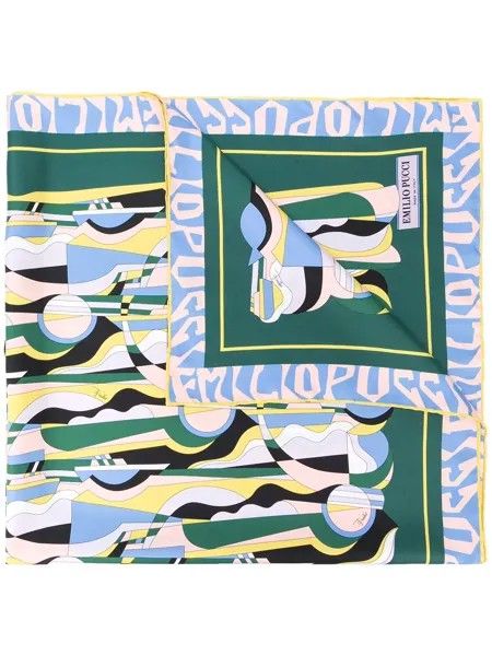Emilio Pucci кашемировый платок с графичным принтом