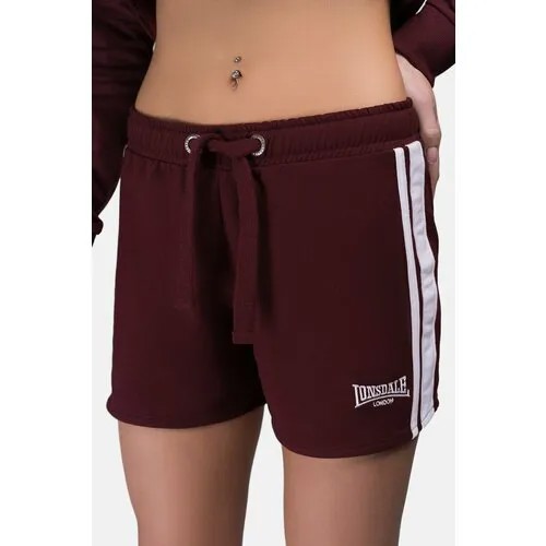 Шорты спортивные LONSDALE, размер S, бордовый, белый, красный