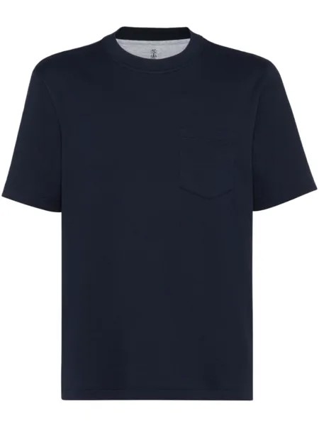 Brunello Cucinelli футболка в рубчик, синий