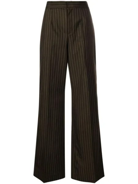 Jean Paul Gaultier The Thong striped trousers, коричневый
