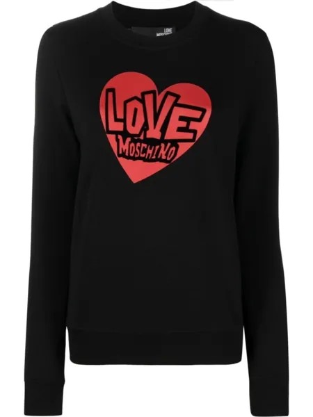 Love Moschino толстовка с логотипом, черный