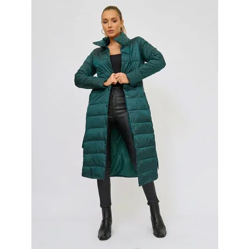 Пальто, размер 42, зеленый